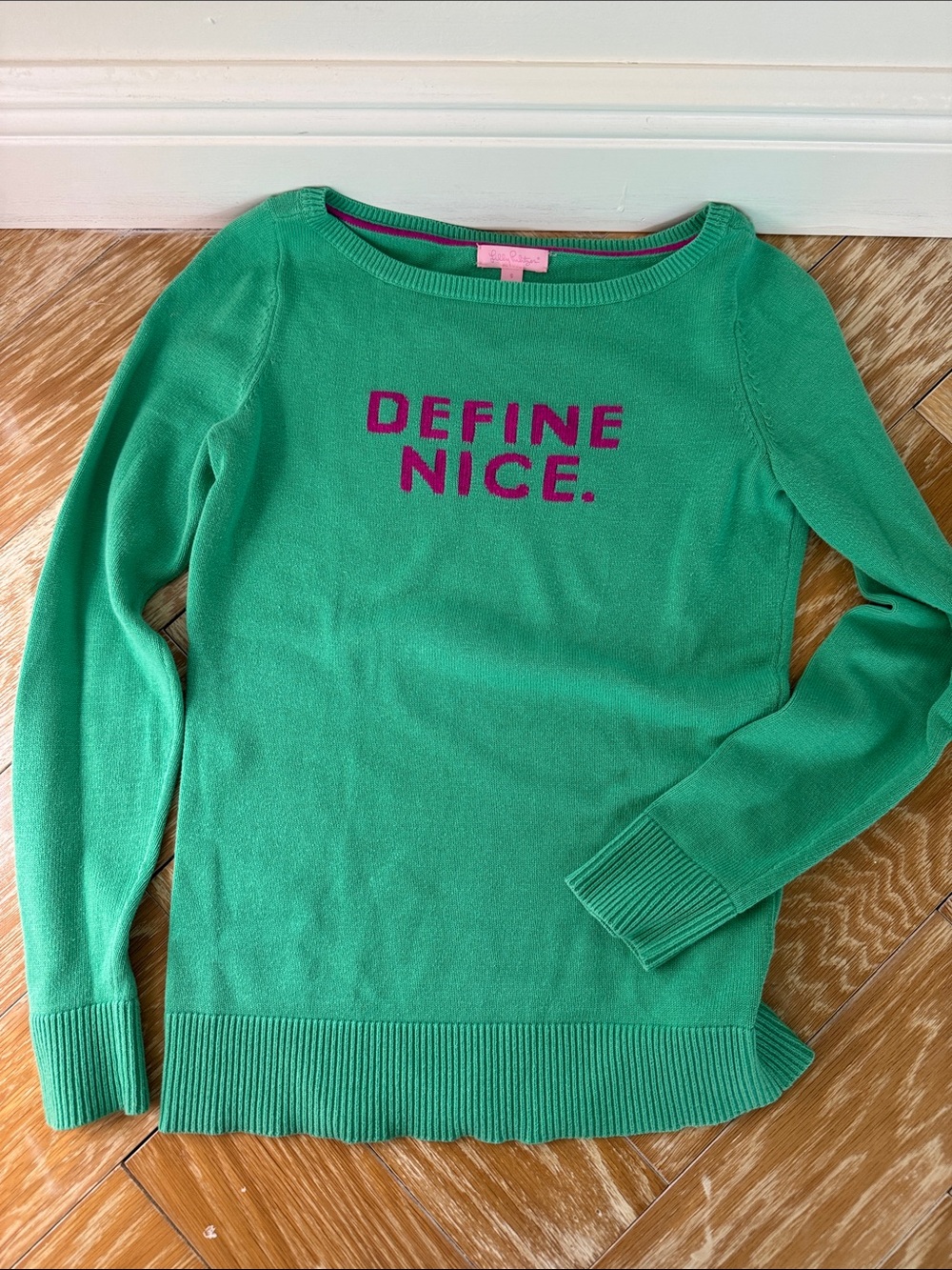 Lilly Pulitzer Sweater DEFINE NICE. Size S